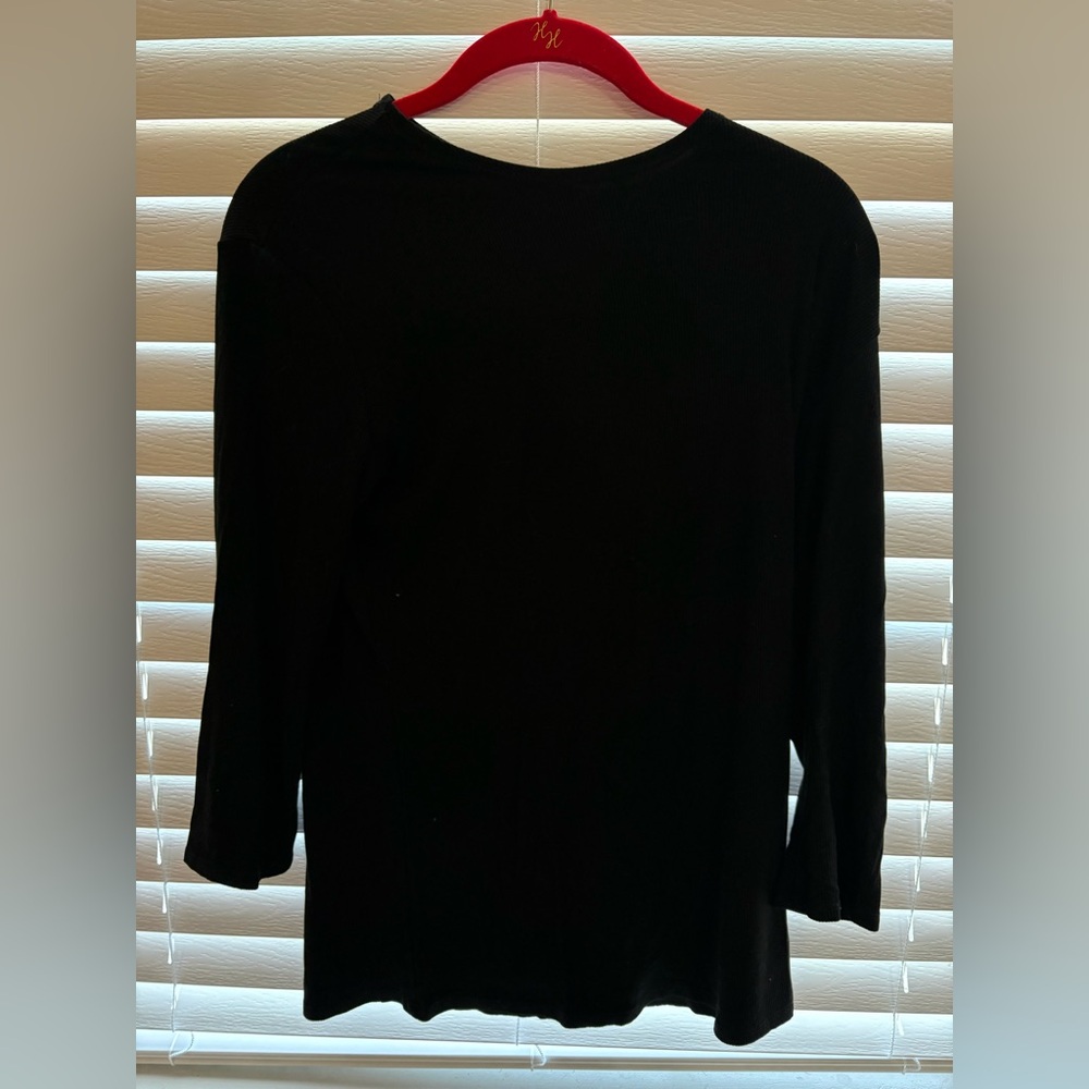 Sold; Pea Bee & Jae Black 3/4 Sleeve Top